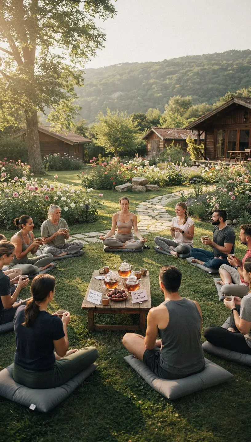 Majdnem érett naspolyával teli kosár, zöld levéllel körülvéve.