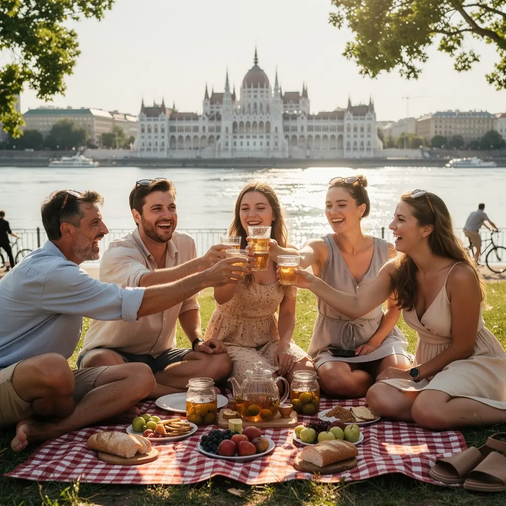 Friss naspolyák a fán, napsütésben ragyogó színükkel.
